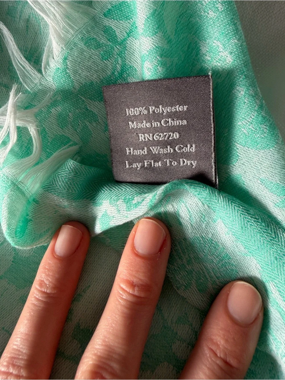 Vince Camuto Floral Jacquard Mint Green Scarf